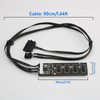 9Pin USB Header Splitter with SATA Power Cable, 4 Internal