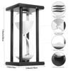 Hourglass Sand Timer,Black Wooden 30/45/60 Minute Sandglass Timer for Home,Desktop,Classroom