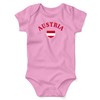 Print Cartel Austria Design Country Austria Art Design Babygrow Austrian Theme Gift Austria Apparel Austria Babygrow Suit for Baby, 6-12 Months, Light Pink