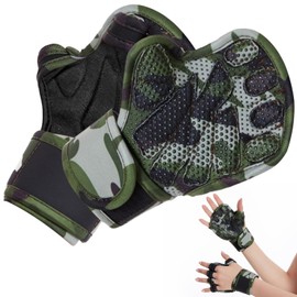 Weight Lifting Training Gloves for Men & Women - Ventilated Non-Slip Grip Fitness Gloves with Wrist Wraps & Adjustable Fit - Perfect for Gym, Crossfit, Weightlifting, & Anti-Callus Protection (Green)