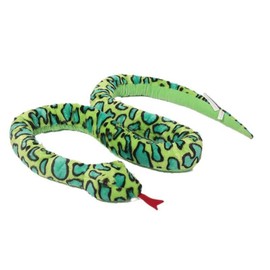 Xshelley 170 cm Giant Two-Tone Snake Plush Toy, the Petting Zoo Snake Plush Animal, Realistic Snake Plush Doll Gifts for Children's Birthday Parties (Green)