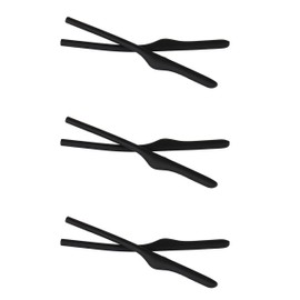 NicelyFit Replacement Temple Ear Socks for Oakley OX3122 OX3125 OX5089 Glass Frames (Black - 3 Pairs)