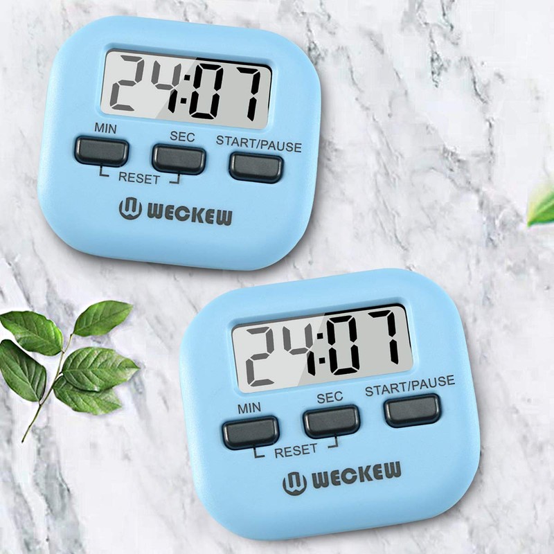 Kitchen Timer, WECKEW 2 Pack Digital Kitchen Timer Magnetic Countdown