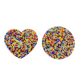 Zenpad 2 PCS 3.4" Heart and Circle Picking Pad, Skin Picking Fidget Toys for Dermatillomania, Trichotillomania Fidget Toys - Pick Pad, Picking Pad for Anxiety & ADHD in Adults & Children