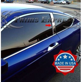 Made in USA - Trims Express 2008-2012 Honda Accord Coupe 2Pc Chrome Pillar Post Trim Stainless Steel