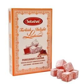 Sebahat Turkish Delight Lokum in Gift Box (Pomegranate Flavour, 200g) 12 Pieces