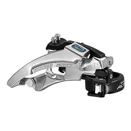 Shimano (Front Derailleur (MTB) FD-M310-B Band Type: φ1.3 inches (34.9 mm) (with 1.2 inches (31.8 mm) / 1.1 inches (28.6 mm) Adapter), Top Swing/Dual Pull, 3 x 8S/7S, 63-66° Top Gear: 42/48T EFDM310X3 ALTUS