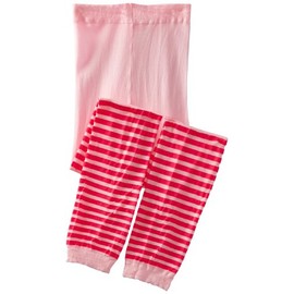 Jefferies Socks Girls 7-16 Stripe Footless Tight, Bubblegum, 8-10 Years