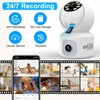 ENSTER 2K Indoor Camera for Home Security, Dual Lens Pet/Dog/Baby