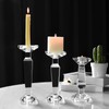 Marvala Crystal Candelabra Set, Dual-Sided Candle Holder Reversible for Taper,