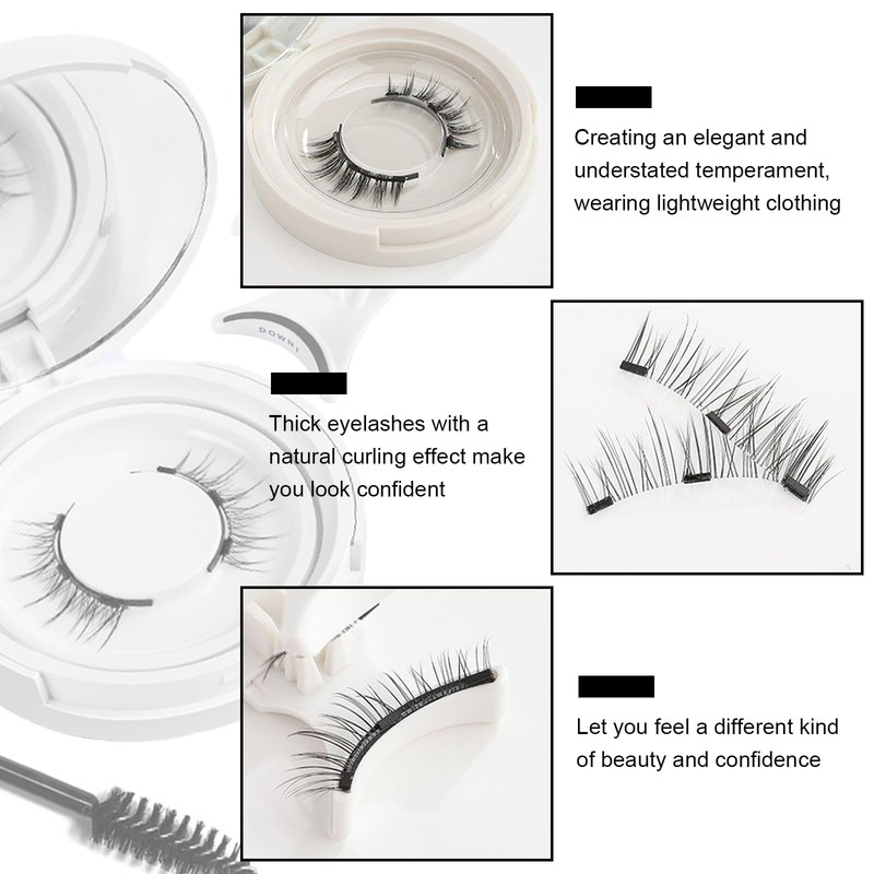 Generic Magnet Wimpern,Wasserdichtem Magnetic Lashes,Wiederverwendbare Wimpern Magnetisch,Magnetic Eyelashes,3D Effect Magnetic