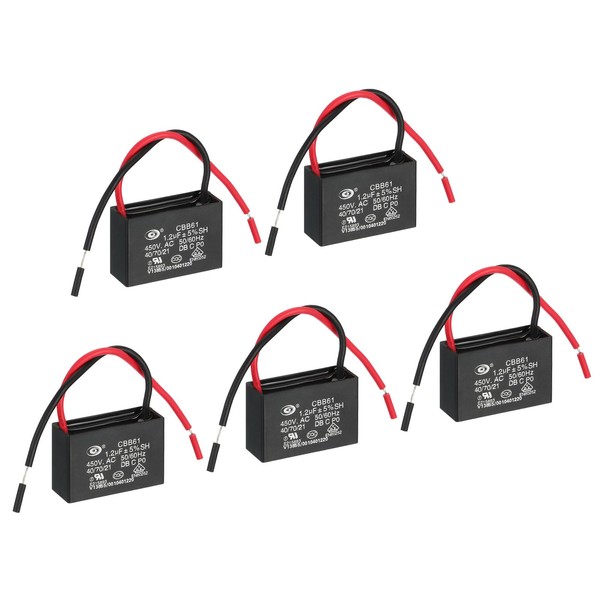 PATIKIL CBB61 Ceiling Fan Capacitor, 5Pcs 4.5uF 450V AC 50/60HZ