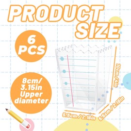 4 Pcs Back to School Acrylic Container Candy Boxes Lined Acrylic Popcorn Holders Candy Treat Boxes for Back to School Classroom Decorations