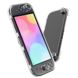 IINE Clear Storage Case for Switch 2 Console, Full-Body Hard Shell with Magnetic Closure, Joystick Guards, Splash-Resistant & Travel-Friendly Design, One-Piece Case for Console Protection