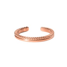 Purelei® Malihini Coin Ring Adjustable - Filigree Adjustable Ring in Gold, Silver and Rose Gold - Oriental Inspired Design - Sizes S/M and M/L - Stainless Steel, Stainless Steel