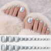 MoodroAll Pedi Tip Self Pedi Magnetic Gel, 1 piece, M04.Sky Silver Fog / MoodroAll 패디팁 셀프 패디 자석젤, 1개, M04. 하늘 은빛 안개