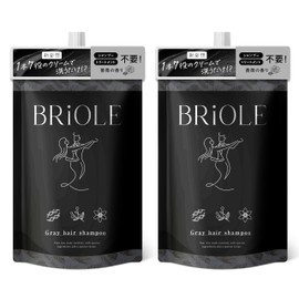 7 in 1 / Gray Hair Care, Cream Shampoo, Henna, Color Shampoo, Color Treatment, Botanical, Women's, Men's, Briore, Black, 8.8 oz (250 g), Set of 2