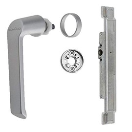 Schüco Repair Kit Gear Handle Rosette Silver/EV1 (DIN Left) Aluminium 223285