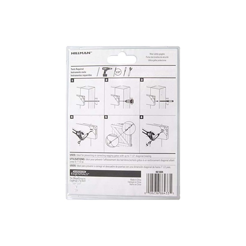 Hardware Essentials 851362 Anti-Sag Gate Kit, Hardware Kit, Steel, Zinc