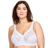 Glamorise Women's Plus-Size Minimizer Bra, White, 36 H