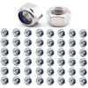 TAORAYO 50pcs Hex Lock Nuts Nylon Lock Nuts Nylon Lock