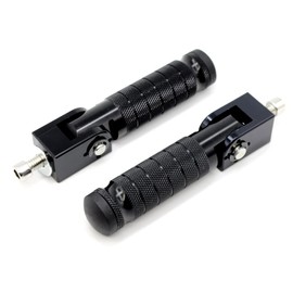 Universal Motorcycle Bicycle Folding Foot Pegs 90 Degree Foldable Electric Motorbike Passenger Footrests Rearsets Rear Set Footpegs foot Rest Pedals M8 Install Bolts