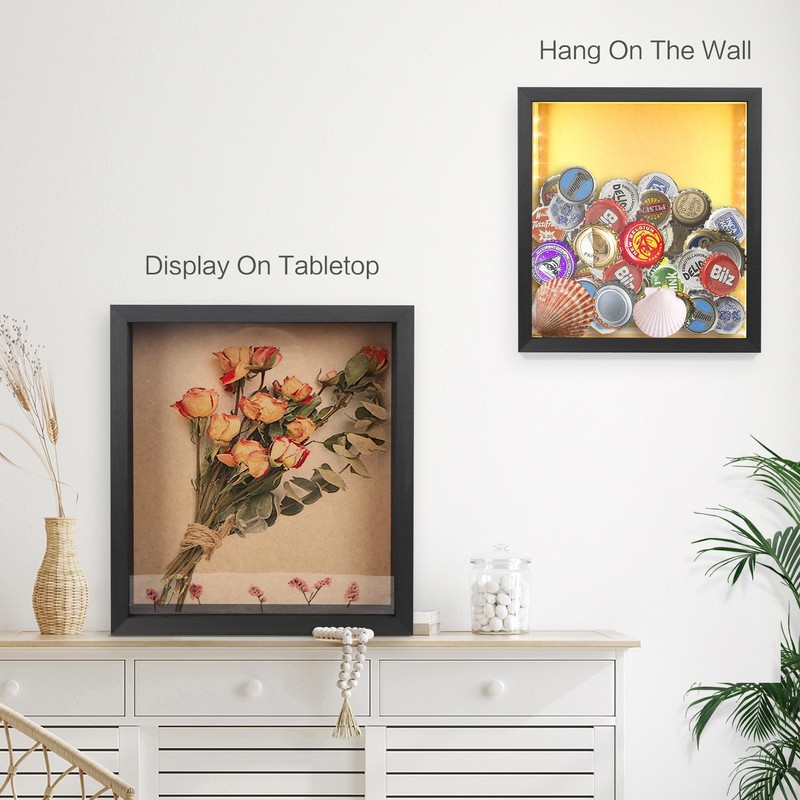 LED Shadow Box Frame Wine Cork Holder Display Case with