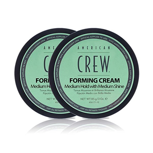 Men's Hair Forming Cream by American Crew, Like Hair Gel with Medium Hold with Medium Shine, 3 Oz (Pack of 2)
