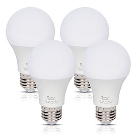 Simba Lighting LED A19 Light Bulbs (4 Pack) 9W 60W Equivalent Standard Size Energy Efficient for Home Applications, E26 Medium Base, 2700K Warm White