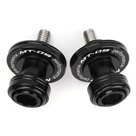 LLIDFONK For Yamaha MT09 MT-09 Tracer MT 09 SP FZ09 Aluminium 6 mm Motorcycle Accessories Swingarm Spools Slider Stand Screws (Black)