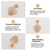 MOROBOR Leaf Shaped Knob Handles, 6 Pieces Gold Teardrop Pendant