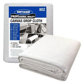Kingorigin Canvas Drop Cloth, 9 x 12 Feet Canvas Tarp, Washable and Reusable Cotton Paint Tarp, Drop Cloths for Painting, Curtains, Furniture and Floor Protection