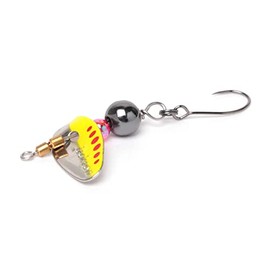 Jackson Buggy Spinner Lure, 0.1 oz (3 g), YS, Yellow Silver/Red Dot