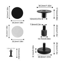 txuzong Height Adjustable Feet 27-64 mm, Pack of 4 Adjustable Feet, Furniture Feet, Height Adjustable, Two Installation Methods, with Anti-Scratch Pad and Mounting Accessories, for Tables, Other