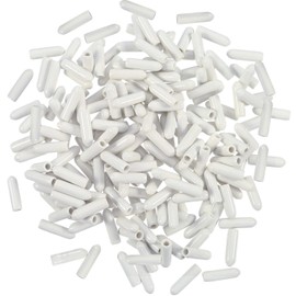 Blulu 200 Pieces Universal PVC Dishwasher Prong Rack Tip Tine Cover Caps, Flexible Round End Caps Shelf Organizer Tip Caps Wire Thread Protector Cover, Just Push On to Repair, 15 mm Long (White)