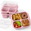 Enstphjoy Snack Boxes (3 Pack) - Stackable Bento Boxes with