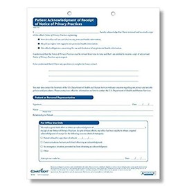 ComplyRight HIPAA Patient Ack. of Receipt of Notice of Privacy Practices | 8-1/2” x 11” | Medical Form | 200 Pack