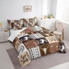 Manfei Western Cowboy Comforter Set 7pcs, Bull Skull Horse Arrow