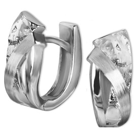 SilberDream SDO4404O Women's Triple Hoop Earrings 925 Sterling Silver Hoop Earrings, Sterling Silver