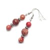 Chic and classic Thurcolas dangling earrings made of red imperial