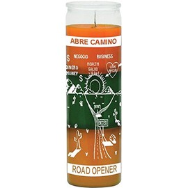 INDIO Products Road Opener Orange/Green/Gold Candle - Silkscreen 3 Color 7 Day (1PACK)