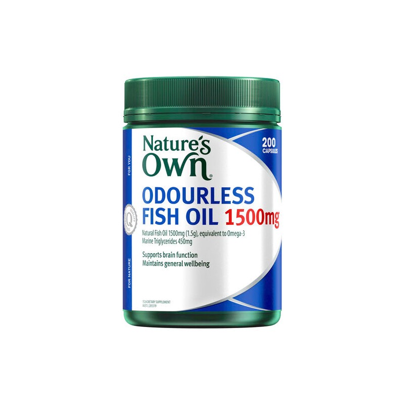 Nature's Own Odourless Fish Oil 1500Mg 200 Capsules