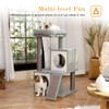 BEROXII 35 Inches Cat Tree for Indoor Cats, Wooden Medium