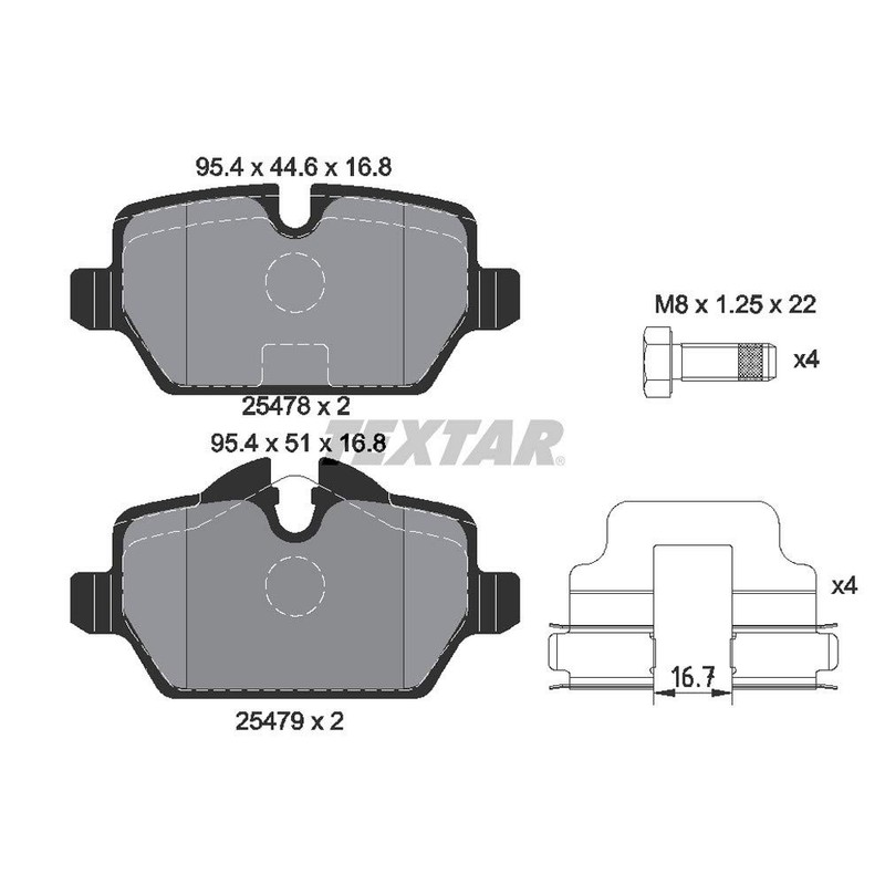 Textar 2547801 – 25478 168 05