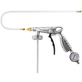 TCP Global Air Undercoating Spray Gun with Gauge, Includes 22" Long Flexible Extension Wand with Multi-Directional Nozzle - Sprayable Bed Liner, Rubberized Truck Undercoating, Chip Guard
