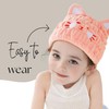 Toalla de microfibra para el cabello para niños, gorro de