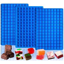 Sidosir Square Caramel Candy Mold Silicone, 126-Cavity Gummy Silicone Molds for Fat Bombs, Chocolate Truffles Mold for Hard Candy, Ice Cube