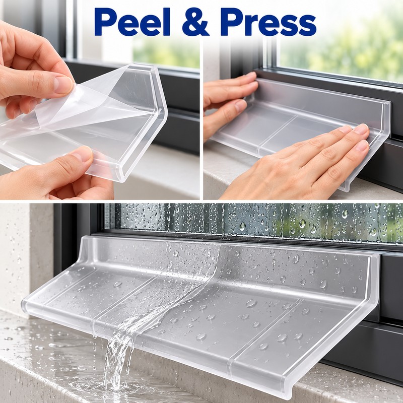 Transparent Waterproof Sealing Strip for Doors & Windows – Self-Adhesive