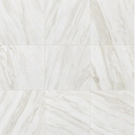Daltile Perpetuo 12" x 12" Porcelain Marble Look Wall & Floor Tile in Matte Timeless White (13 pieces per carton) (12.22 sqft per carton)