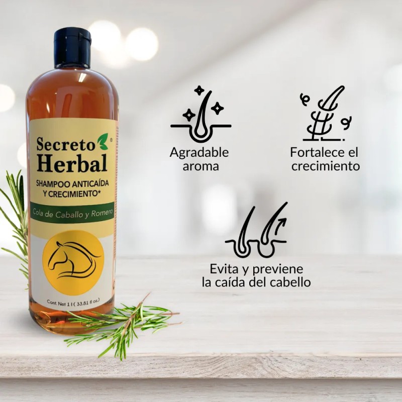 Shampoo Secreto Herbal Anticada Con Cola De Caballo 1L